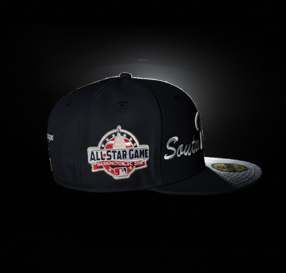 SOUTH WEST BLACK/RED FITTED HAT
