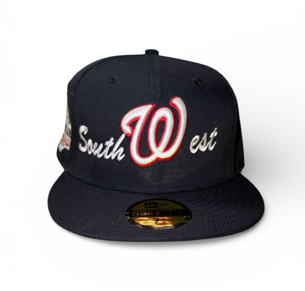 SOUTH WEST BLACK/RED FITTED HAT