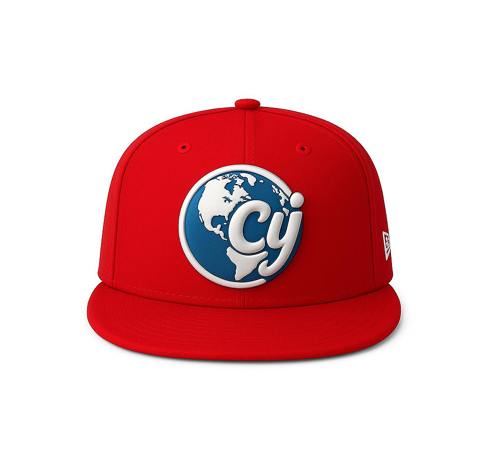 CYJ RED FITTED HAT