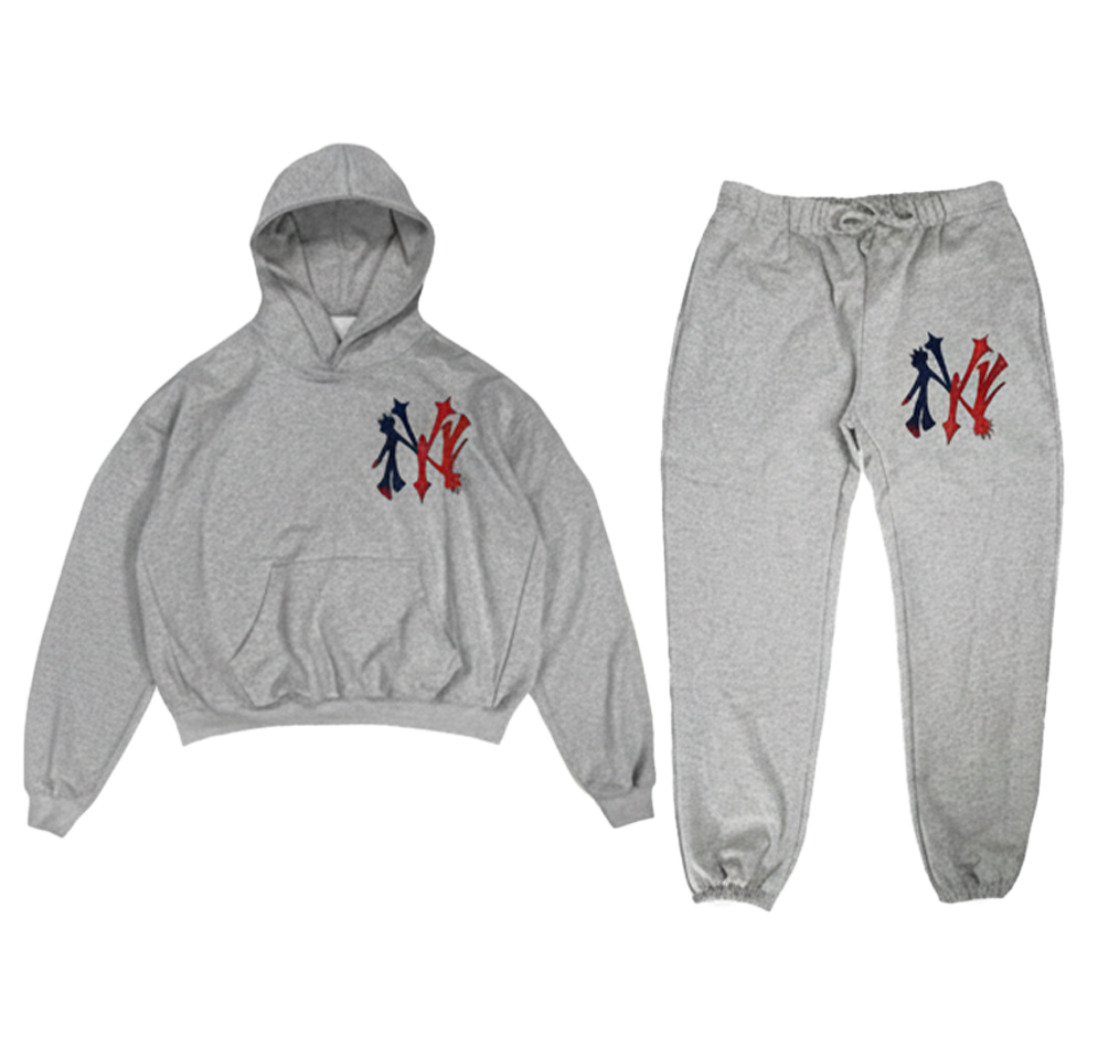NY GREY HOODIE SET
