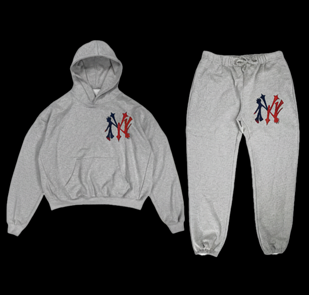 NY GREY HOODIE SET