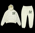 NY WHITE HOODIE SET